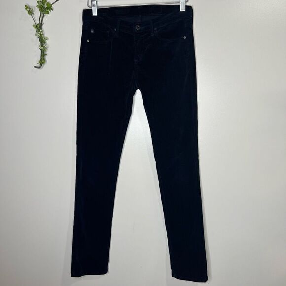 AG Adriano Goldschmeid Navy Blue Corduroys Pants Micro - Picture 1 of 8